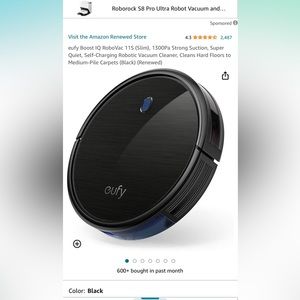 eufy Boost IQ RoboVac 11S (Slim), 1300Pa